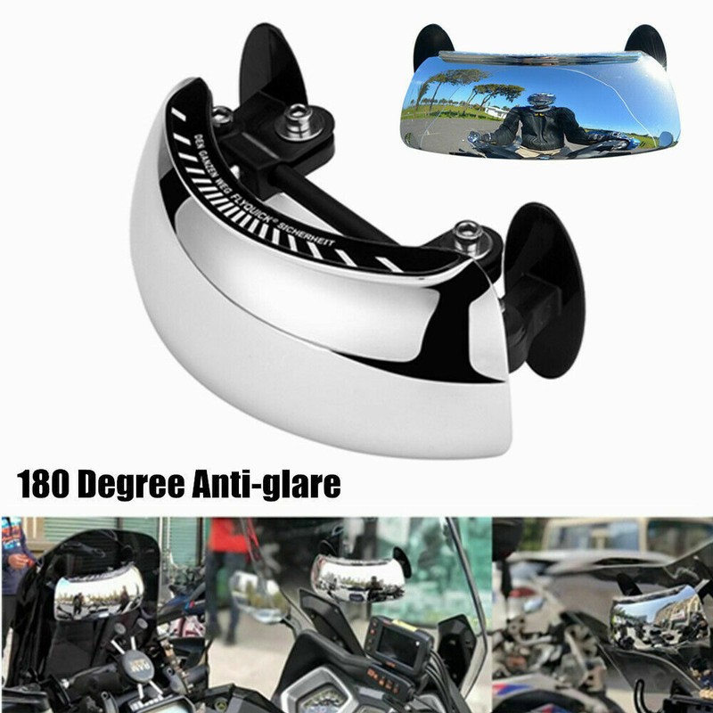 180 Degree Motorcycle Blind Spot Mirror Rear view Mirror Anti glare Wide Angle A eBay