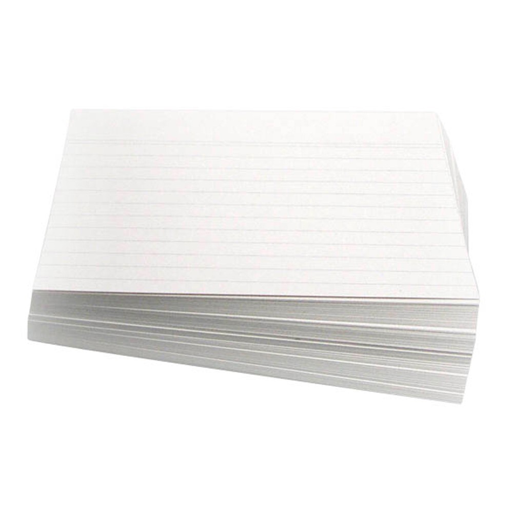 500 Karteikarten DIN A5 190g/qm weiß beidseitig liniert