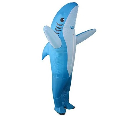 Adult Inflatable Shark Costume Funny Giant Animal Blow Up Fancy Dress Party