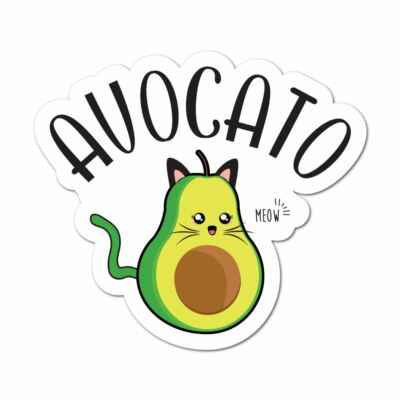 Avocato Sticker Funny Avocado Cat Decal Car Bumper