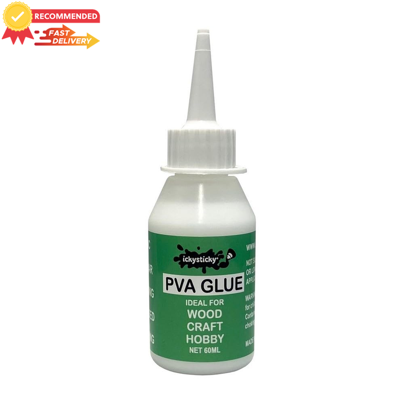 PVA Glue 60ml Non-Toxic Dries Clear - Craft DIY Home Decor School Supplies