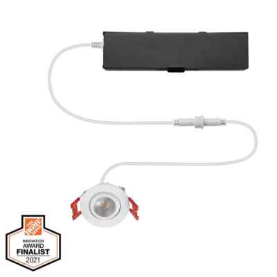 Commercial Electric Slim Directional Integrated LED 2 in Round  Canless Recessed