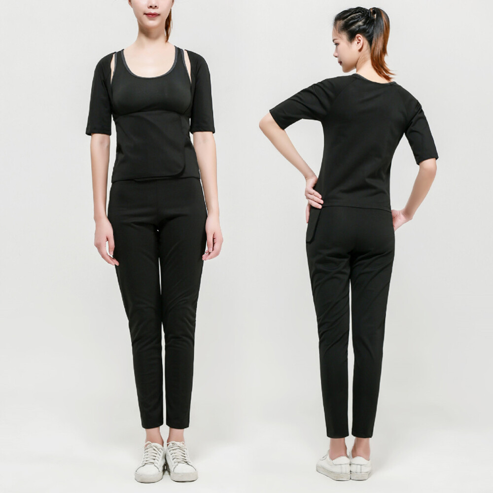 MARKENLOS 6 STÜCKE FRAUEN SHEDSUIT TRAININGSANZUG TAILLE BAUCH SPORT FITNESS