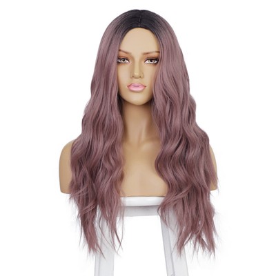 24'' Women Real Long Straight Wigs Cosplay Costume Hair Party Full Colored Wigs