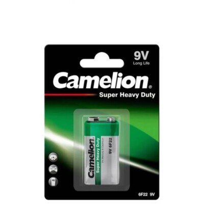 Camelion 9v Battery 6f22 Long Life Super Heavy Duty Zinc Carbon 2025 jan 1bl