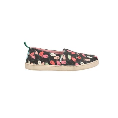 

TOMS Alpargata Lights Slip On Молодежные девушки, черные туфли на плоской подошве, повседневные 10019239T, Черный, TOMS Alpargata Lights Slip On Youth