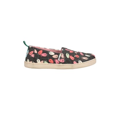 TOMS Alpargata Lights Slip On Молодежные девушки, черные туфли на плоской подошве, повседневные 10019239T