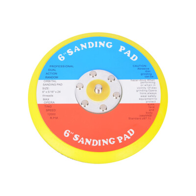 New 6'' Hook and Loop SANDING PAD with 5/16''24 Threads For DA SANDER PALM D/A USA