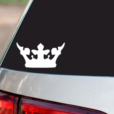 Crown Sticker Royalty Princess Queen S12 all chrome & regular vinyl colors