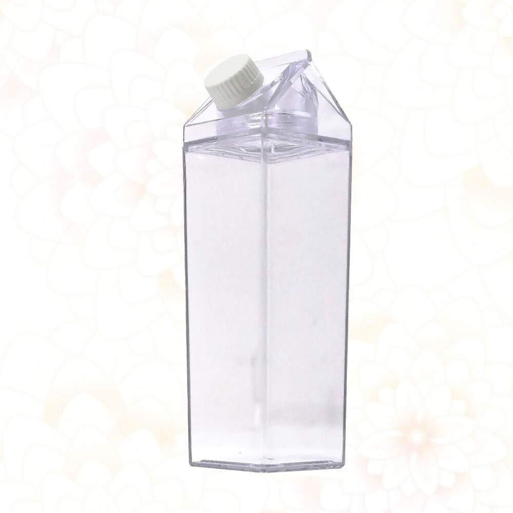 500ml Dairy Milk Carton Box Clear Plastic Water Bottle Transparent