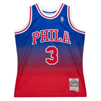

Спортивная майка Mitchell - Ness Fadeaway Swingman с круглым вырезом Ph Джерси 199697 M, Blue;red, Mitchell - Ness Fadeaway Swingman Tank Jersey 1996-97