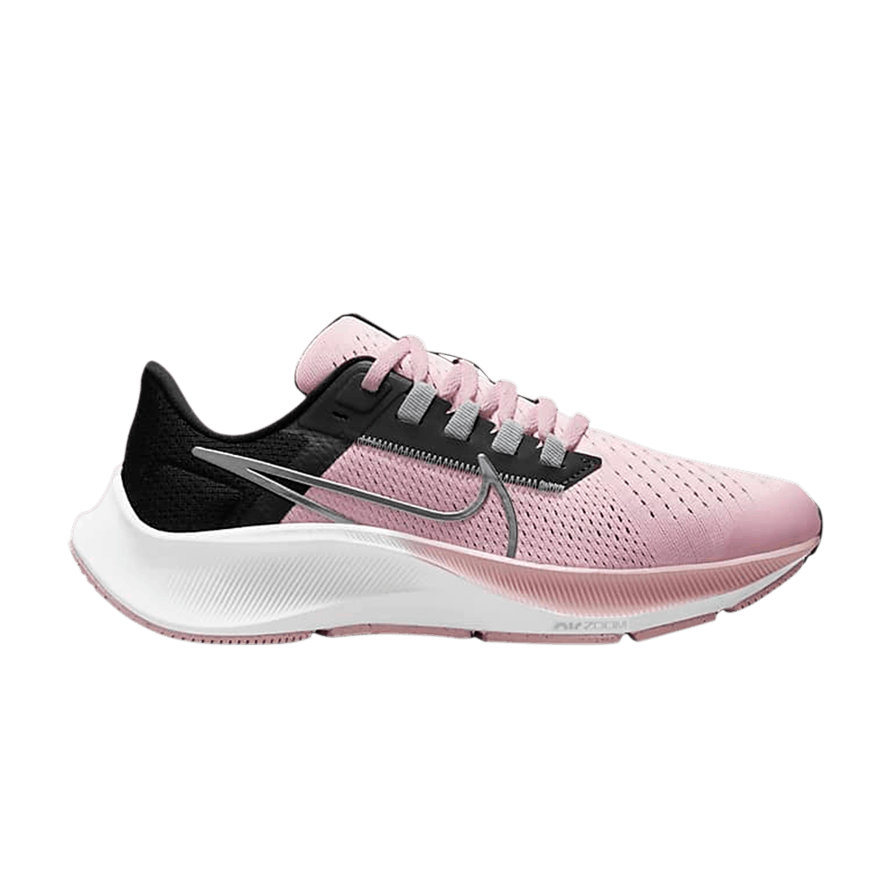 

Nike Air Zoom Pegasus 38 GS Pink Foam Black White CZ4178-609 sz 7Y = 8,5 Женщины, Черный, Nike Air Zoom Pegasus 38