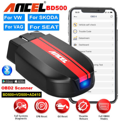 ANCEL BD500 ALL SYSTEM OBD2 Scanner ABS SRS EPB OIL Car Diagnostic Tool for VAG
