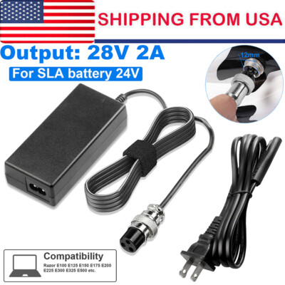 28V 2A Lead Acid Battery Charger Power Adapter For Electric Bike E-bike Scooter
