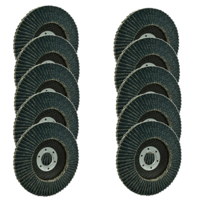 10x Karnasch Flap Discs Grinding Disc Zirconium Ø=115 / 125mm, Grit 36-120