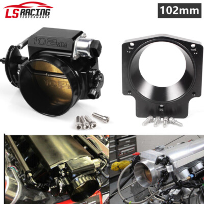 102mm Throttle Body + TPS IAC + Adapter Plate For  LS1 LS2 LS6 LS7 LSX LS
