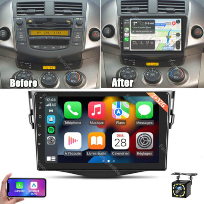 For Toyota RAV4 2007-2012 Apple Carplay Android 13 Car GPS Radio Stereo BT Wifi