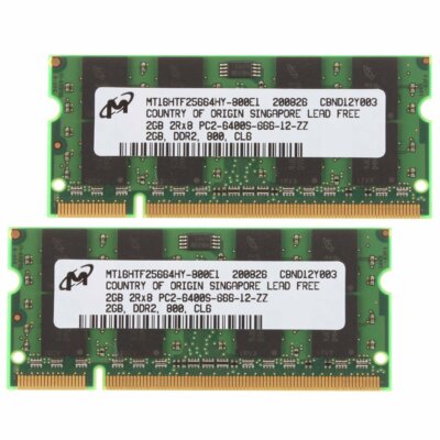 4GB (2X 2GB Kit) Acer Aspire 5100/5315/5610 Series DDR2 Laptop Memory