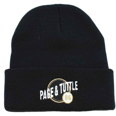 

Page - Tuttle 12-дюймовая вязаная кепка с манжетами мужская размер  Athletic Sports RE202-BK-S, Черный, Page - Tuttle 12 Inch Cuffed Knit Cap