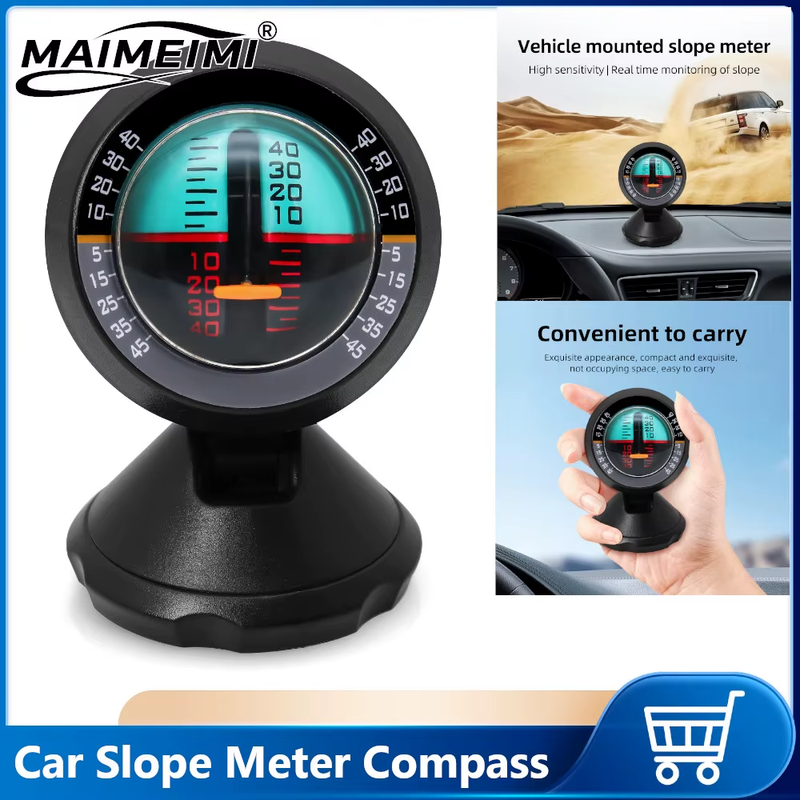 1Pc Car Inclinometer Slope Meter Outdoor Measure Tool Multifunction Inclinometer