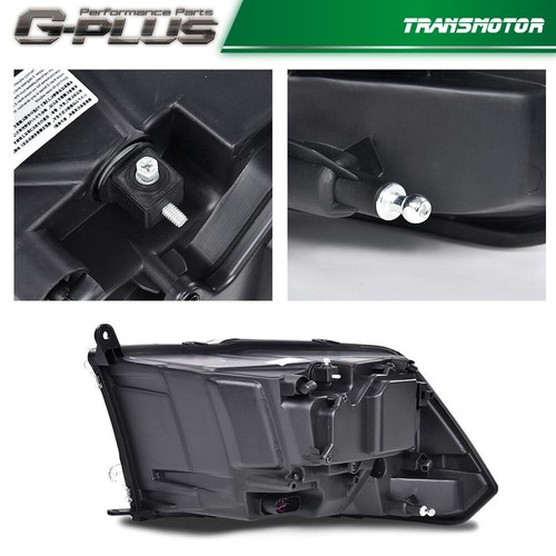 Fit For 2013-2018 Dodge Ram 1500 2500 3500 Chrome Projector Headlights w/LED DRL