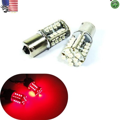 1156 4x BA15s P21W Super Red COB 12 SMD LED Bulb #Nt4 Front Sider Marker Light