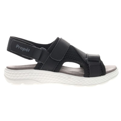 Propet Travelactiv Sport Sling Back Strappy  Womens Black Casual Sandals WST013P