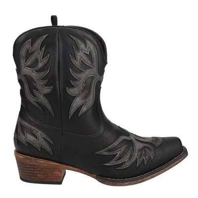 

Roper Amelia Snip Toe Cowboy Boots Womens Black Casual Boots 09-021-1567-2113, Черный, Roper Amelia Snip Toe Cowboy Booties
