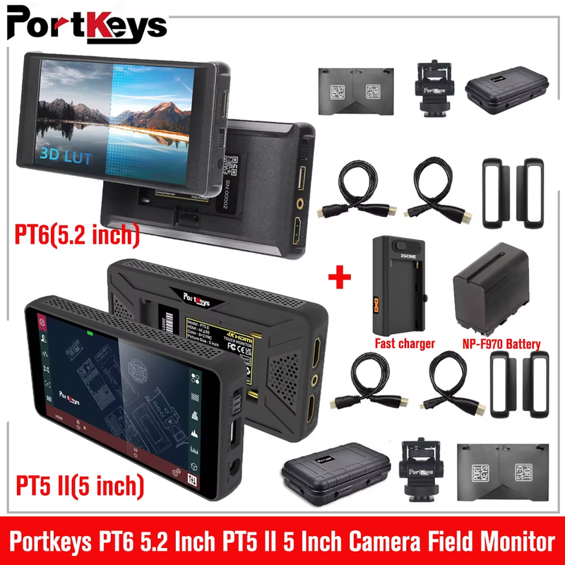 PT6 5.2 Inch Touchscreen Camera Field Monitor 3D LUT 600nit 1080P Display Live S