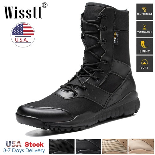 S Desert Combat Non Slip Military Breathable Police Tactical Motorcycle Boots
