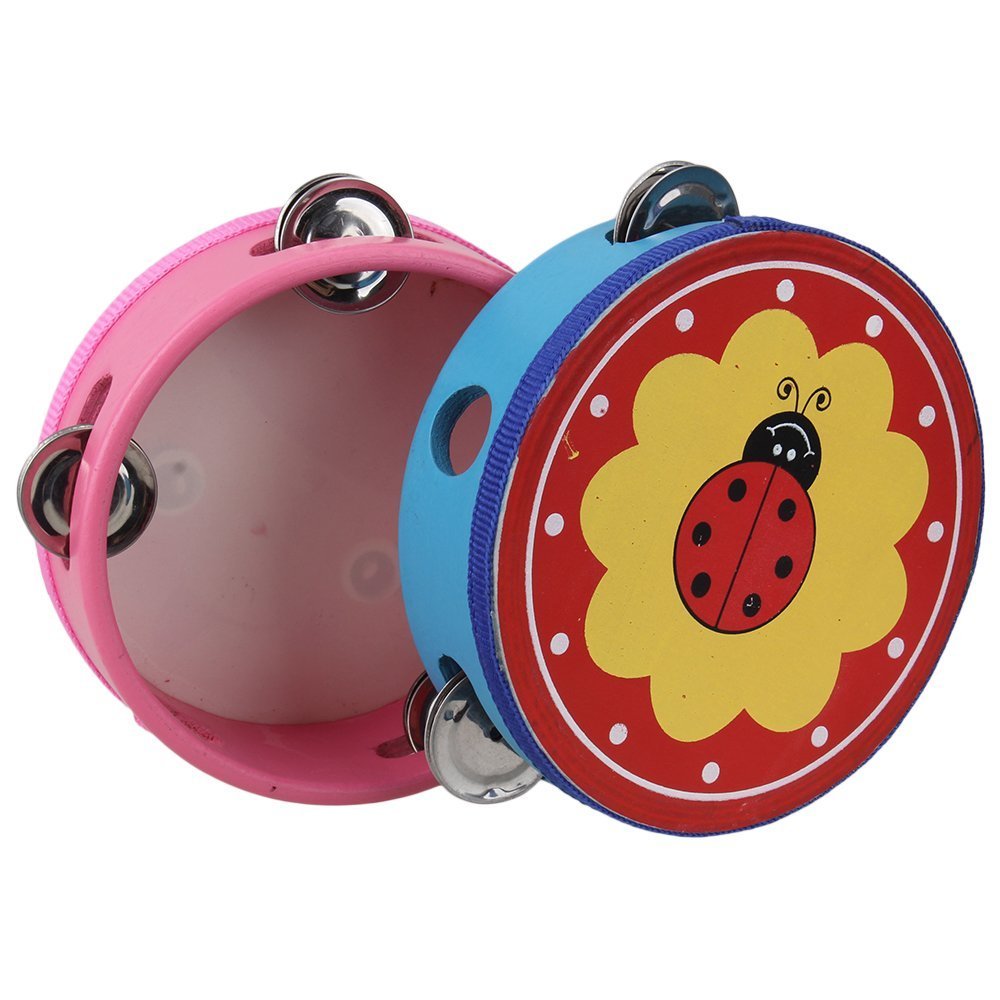 Tamburello Tamburo Colorato Gioco Giocattolo Musicale Musica Bambini dfh