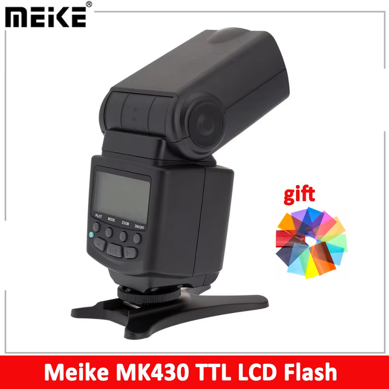 Meike MK430 TTL LCD Flash Speedlite for 60D 70D 77D 80D 450D 550D 600D 1100D T7
