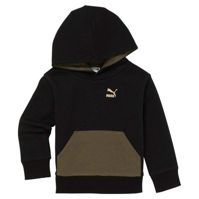 Puma Hoops Hooks Pullover Hoodie Toddler Boys Черная повседневная верхняя одежда 858348-01