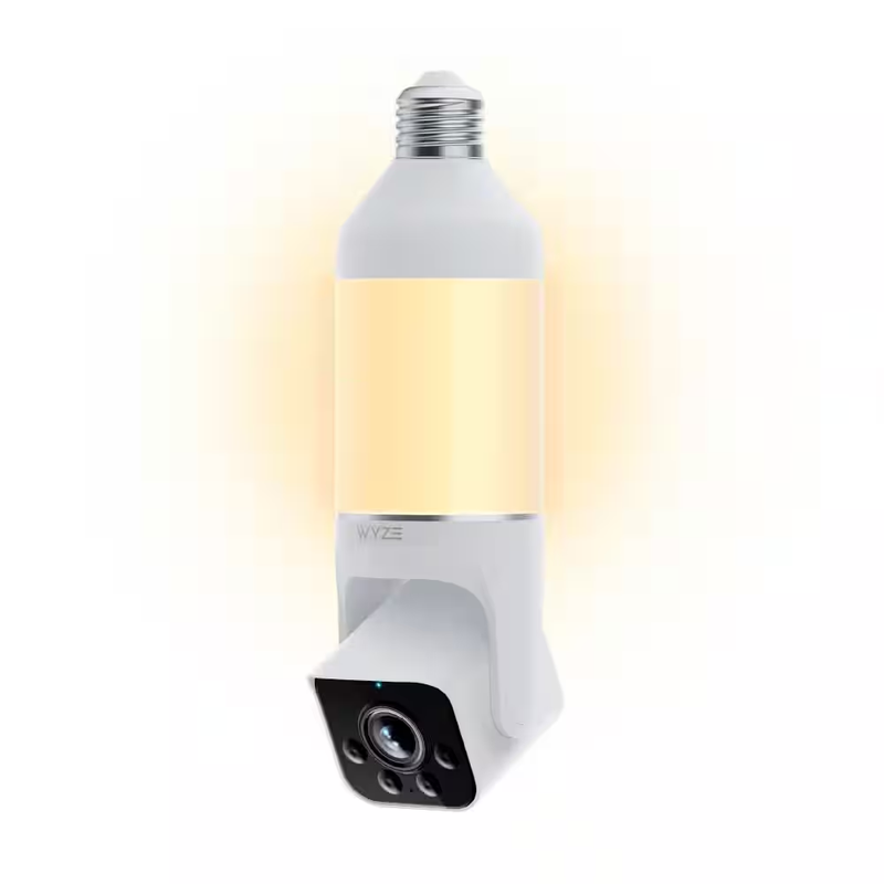 Wyze Bulb Cam 2K HD Smart LED Security Camera Light Bulb Motion Alerts