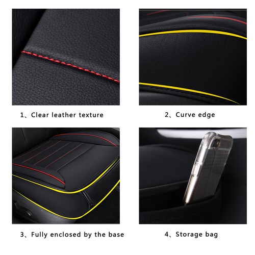 Full Surround Front Car Seat Cover Leather Pad Mat Auto Chair Cushion Protector