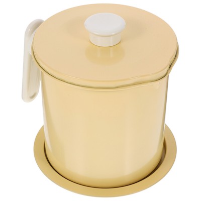 Grease Container with Strainer Cooking Oil Pot Strainer Grease Container