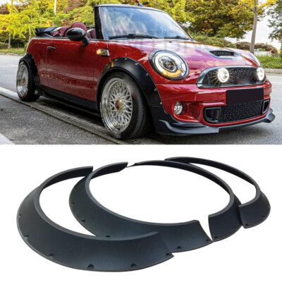 For Mini Cooper R57 R58 Flexible Fender Flares Wheel Arch Extra Wide Body Kit