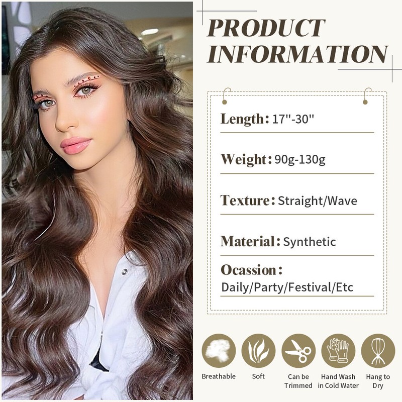 100% Thick Clip In On Half Full Head Hair Extensions Real Long AS Human Balayage