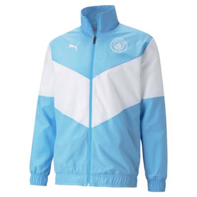 

Футбольная куртка Puma Manchester City Prematch Football Jacket X First Mile Mens Size  Casua, Синий, Puma Manchester City Prematch Football Jacket X First Mile