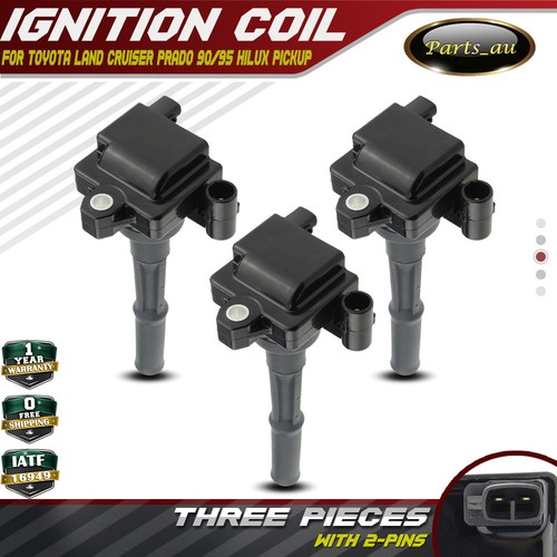 3x Ignition Coils for Toyota Land Cruiser Prado 90 Hilux 4 Runner 5VZ