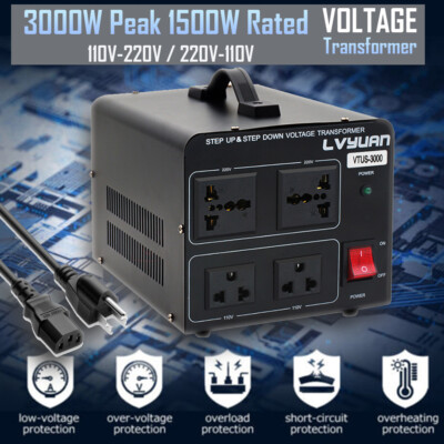 3000W Peak Voltage Converter Transformer Step Up Down 110v-220v 220v-110v 