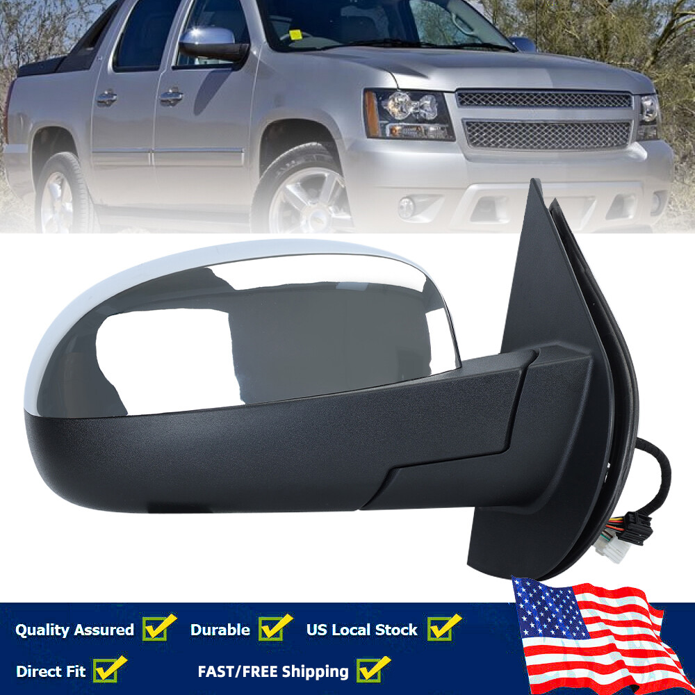 Хромированное зеркало с электроприводом со стороны пассажира для Silverado Suburban Sierra Tahoe 2007-2013