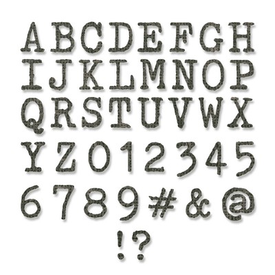 TIM HOLTZ ''ALPHANUMERIC TINY TYPE UPPER'' THINLITS DIES 664406 - NEW