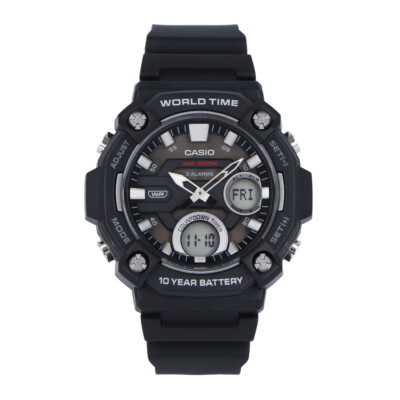 Casio Quartz STANDARD AEQ-120W-1A AEQ-120W AEQ-120 Men Analog Digital Black