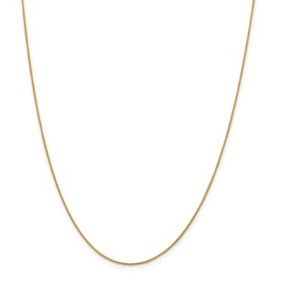 Pre-owned Superdealsforeverything 18k Leslie's 1.00mm Diamond Cut Spiga Chain; 24 Inch; Lobster Clasp In Yellow