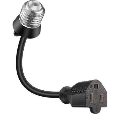 3 Outlet Light Socket Adapter Light Socket Converter E26 Bulb Socket to Outlet