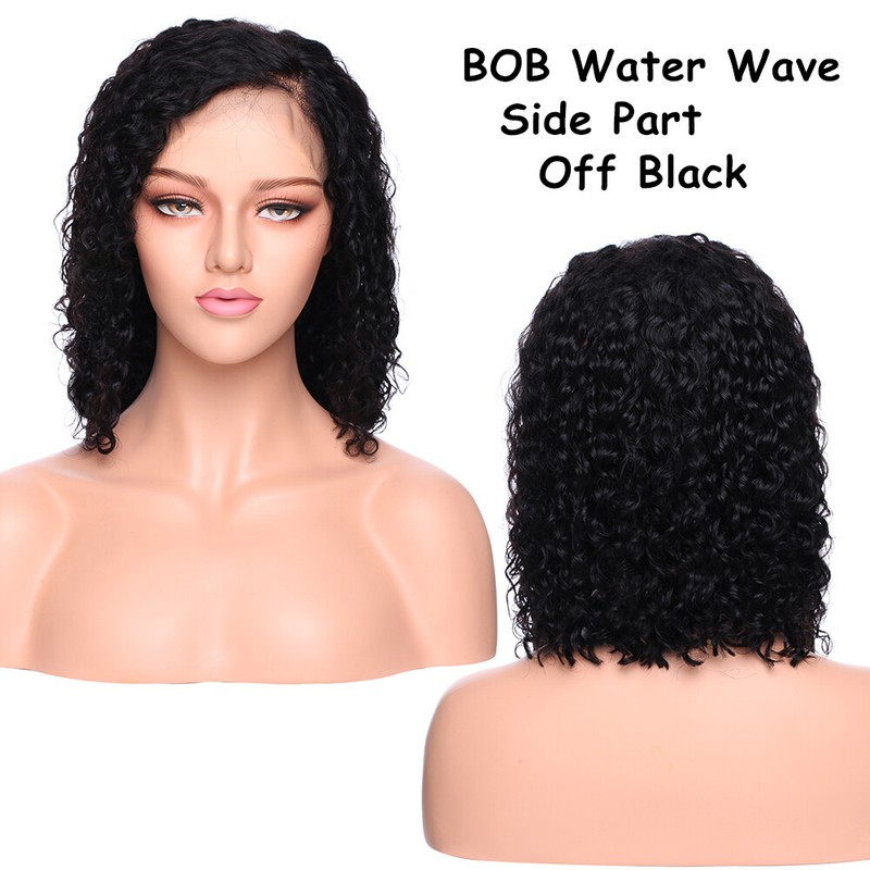 100% Remy Indian Human Hair Short BOB Wavy Straight Lace Front Wigs Baby Hair US