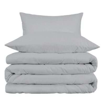 1000 Thread Count Luxury Cotton Solid 3 Piece Duvet Cover Set, Full/Queen,
