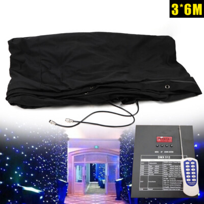 LED Star Stage Backdrop 20x10FT LED Star Curtain Background Starry Sky DMX512