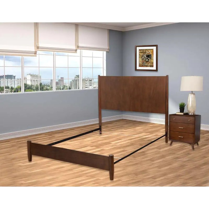 Black Adjustable Bedframe Headboard Footboard Hook on Bed Rails Heavy Duty Steel